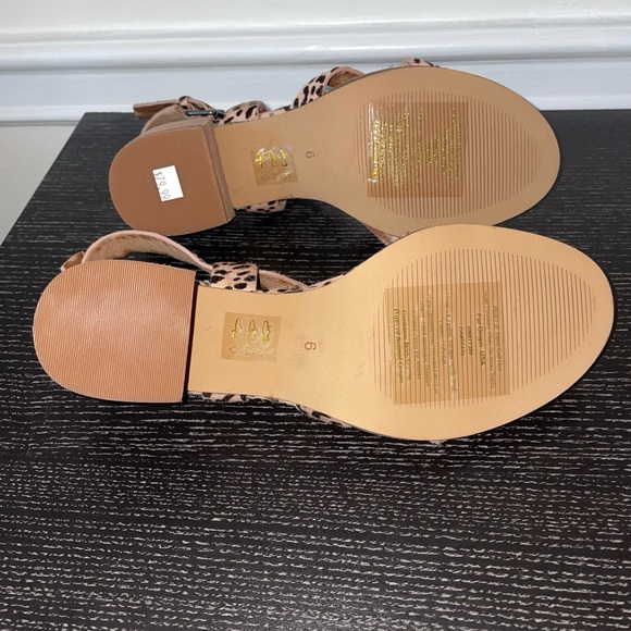 Madewell Calf Hair Leopard Sandals Size 6 – Block Heel Strappy - Picture 5 of 10